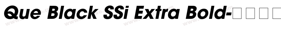 Que Black SSi Extra Bold字体转换